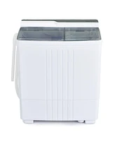 Gouun Twin Tub Portable Washing Machine with Timer Control and Drain Pump for Apartment