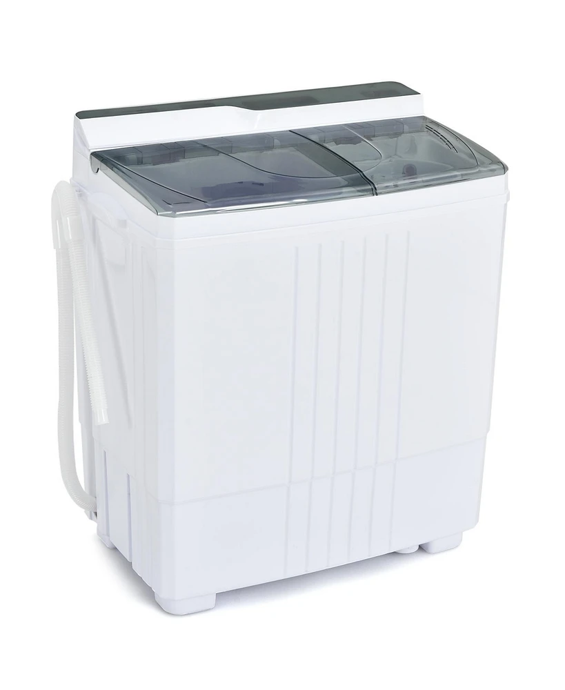 Gouun Twin Tub Portable Washing Machine with Timer Control and Drain Pump for Apartment