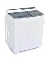 Gouun Twin Tub Portable Washing Machine with Timer Control and Drain Pump for Apartment