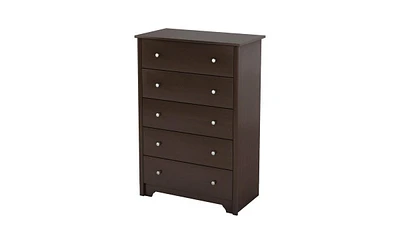 Slickblue 5-Drawer Bedroom Chest of Drawers with Metal Knobs for Stylish Bedroom Storage and Organization