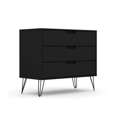Slickblue Modern Scandinavian Style Bedroom 3-Drawer Dresser in Wood Finish
