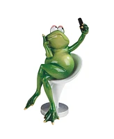 Fc Design "2-pc Gift Set" 7.5"H Frog Taking Selfie Picture Statue Funny Animal Figurine Statue Ornament Home Room Office Decor and Perfect Gift Ideas