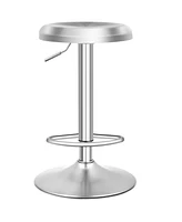 Gouun Modern Swivel Adjustable Height Bar Stool with Footrest-1 Piece