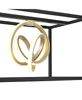 Possini Euro Design Christy 35 1/2" Modern Pendant Chandelier Ceiling Light Fixture Dining Room Over Table Kitchen Island Foyer Hanging Linear 3-Light