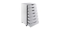 Slickblue Modern Scandinavian Style 7-Drawer Storage Cabinet Chest White Finish
