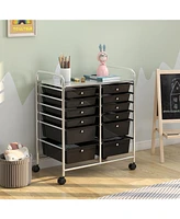 Gouun 12 Drawers Rolling Cart Storage Scrapbook Paper Organizer Bins