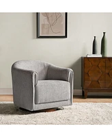 Hulala Home Jeffrey Modern Swivel Chair with Sturdy Wooden Base