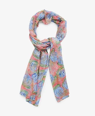 Steve Madden Crinkle Lily Foil Rectangular Scarf