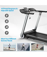 Gymax Electric Folding Treadmill Italy Designer Running Machine w/ Heart Rate Belt