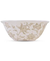 222 Fifth Batik Toile Taupe Porcelain 12 Pc. Dinnerware Set, Service for 4
