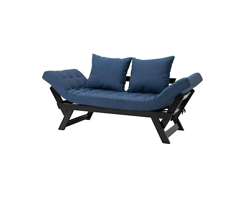 Slickblue 3 In 1 Convertible Sofa Chaise Lounger Bed with 2 Large Pillows