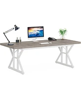 Tribesigns 70.8-Inch Executive Desk, Large Computer Office Desk Workstation, Modern Simple Style Laptop Desk Study Writing Table Business Furniture fo