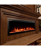 Recessed Wall-mounted Freestanding Multifunctional Electric Fireplace