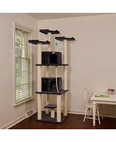 Armarkat 82 Inches Multi-Level Big Cat Tree. Tall Multi-Cats Tower with 2 Big Cat Condos A8202