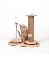 Interactive Scratch Post and Activity Center -- The Ultimate Cat Playground S1501