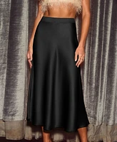 Cupshe Women's Satin Midi Skirt