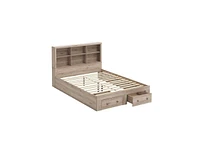 Slickblue FarmHouse Low Profile 2 Drawer Storage Platform Bed