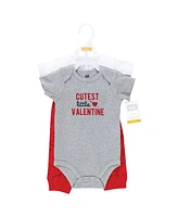 Hudson Baby Boys Unisex Cotton Bodysuit and Pant Set, Cutest Valentine, 9-12 Months