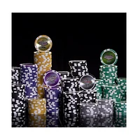 Slickblue Holo Inlay Poker Chips (25-Pack) - Premium Quality Poker Chips