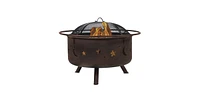 Slickblue Fire Pit Bowl - Portable Outdoor Fire Pit for Backyard or Patio