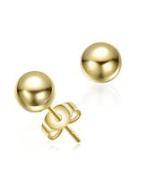 GiGiGirl 14k Gold Plated Round Ball Stud Earrings