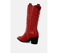 London Rag Pakito Patchwork Detail Cowboy Boots