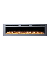 Boyel Living Wall Mounted Stainless Steel Electric Fireplace