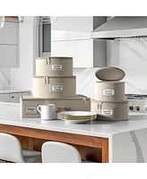 Sorbus -Piece Stackable Plate Carrier Set for Dinnerware
