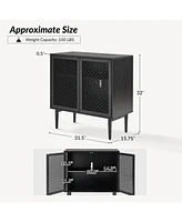 Hulala Home Giovanna Modern 32"Tall 2-Door Accent Cabinet with Adjustable Feet