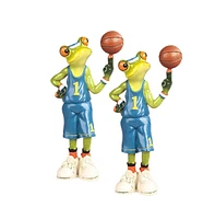 Fc Design "2-pc Gift Set" 6.75"H Frog the Basketball Player Figurine Statue Ornament Home Room Office Decor and Perfect Gift Ideas for Housewarming, H