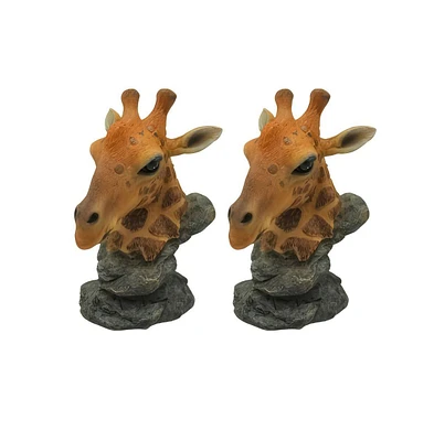 Fc Design "2-pc Gift Set" 4.75"H Giraffe Bust Figurine Statue Ornament Home Room Office Decor and Perfect Gift Ideas for Housewarming, Holidays and Bi