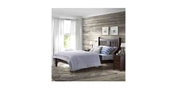 Slickblue Farmhouse Style Solid Wood Platform Bed Frame with Headboard