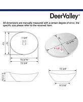 DeerValley Horizon 16" x 13'' Oval Vitreous China Vessel Bathroom Sink