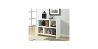 Slickblue 2-Shelf Modern Bookcase Console Table for Living Room Storage and Display