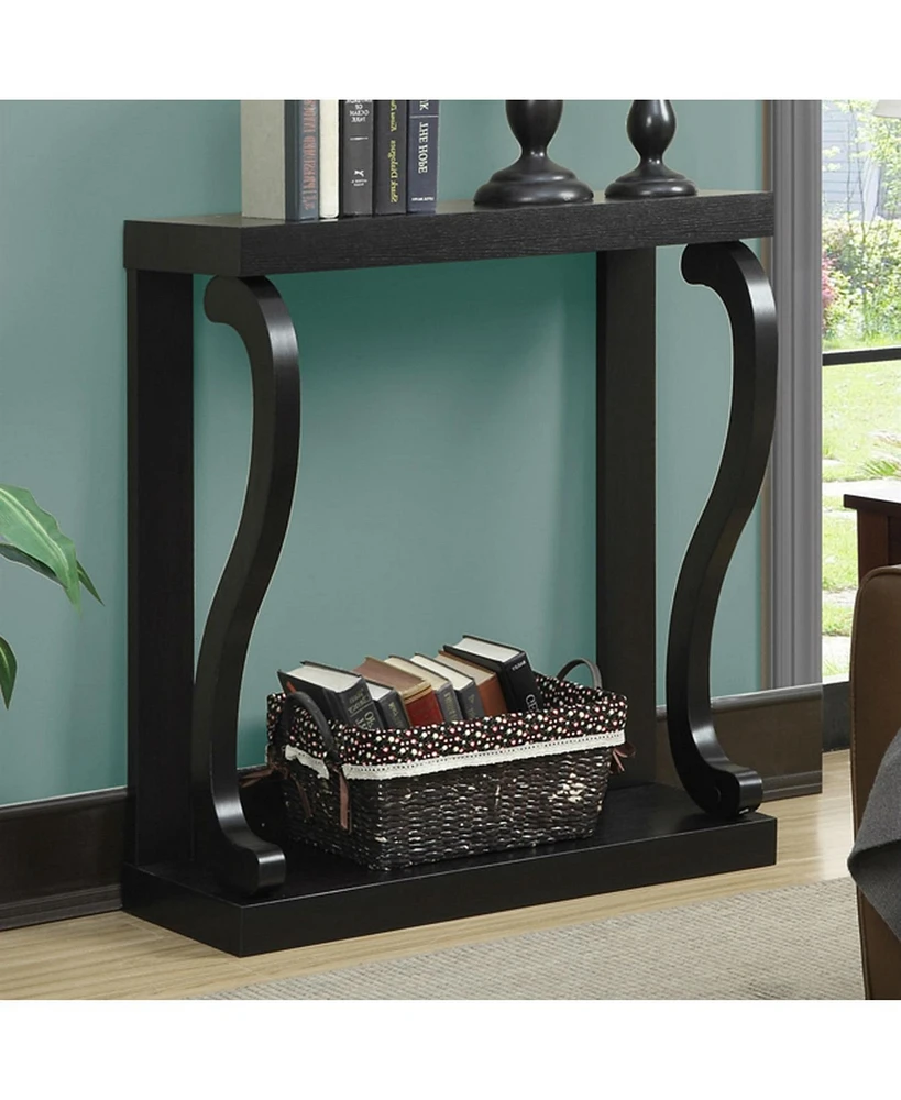 Slickblue Modern Curved Legs Rich Espresso Console Table