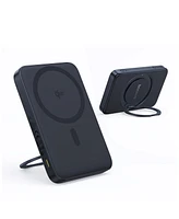 Baseus Qi2 Magnetic Power Bank 20W MagSafe Portable Charger 5000mAh Bracket Battery Pack with 360°Rotatable Ring Stand PicoGo