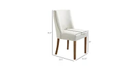 Slickblue Set of 2 Modern Nailhead Diamond Stitch Upholstered Dining Chairs