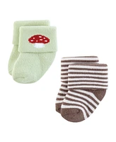 Touched by Nature Baby Boys Organic Cotton Socks, Forest Explorer, 0-6 Months