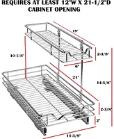 Florida Brands 2 Tiers Under the Sink Organizer and Storage Pull Out 11 x 21 In