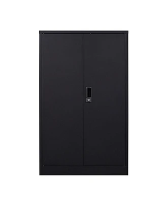 Boyel Living Metal Storage Cabinet with Locking Doors and Adjustable Shelf, Folding Filing