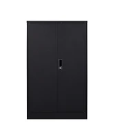 Boyel Living Metal Storage Cabinet with Locking Doors and Adjustable Shelf, Folding Filing