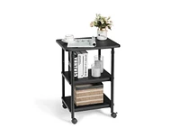 Slickblue Multifunction Adjustable Height 3-tier Printer Stand on Wheels