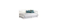 Slickblue Sturdy Pine Wood Day Bed Frame for Bedrooms or Living Rooms