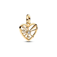 Pandora Heart and Rays Clear Medallion Charm