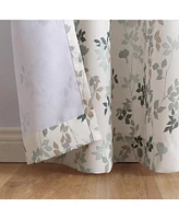 No. 918 Mabel Floral Print Semi-Sheer Grommet Curtain Panel