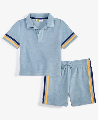 Epic Threads Toddler Boys Terry Towel Polo & Shorts Set, Exclusively at Macy's