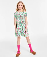 Epic Threads Girls Berry Puff Sleeve Smocked Dress
