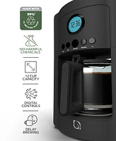 Willow Kitchen 12 Cup Coffee Maker – Programmable Brewing Options with Timer, Beautiful Design, Glass Pot