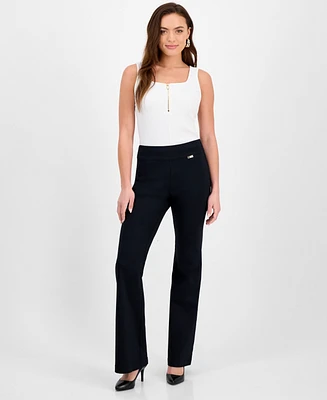 I.n.c. International Concepts Petite High-Rise Flare Pants, Exclusively at Macy's