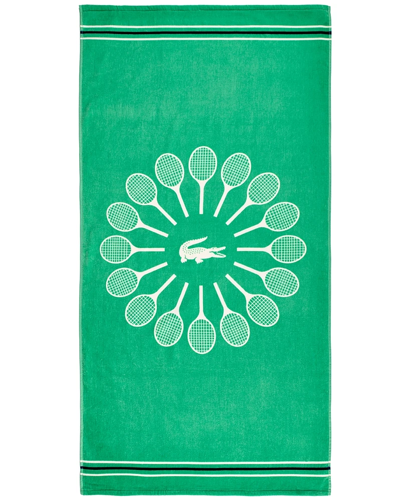 Lacoste Home Racquet Cotton Beach Towel